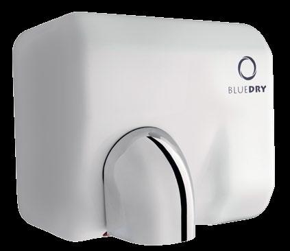 BlueDry - BD1004 CLASSIC DESIGN A sturdy and powerful automatic hand and face dryer with a drying time of approximately 20 seconds, with fully rotating