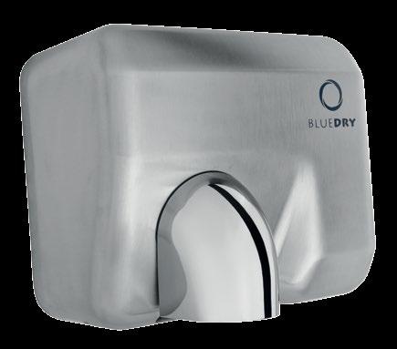WHITE METAL BlueDry - BD1053 SUPER QUIET DRYING Automatic entry level hand dryer designed for small or low use washrooms offering excellent value and