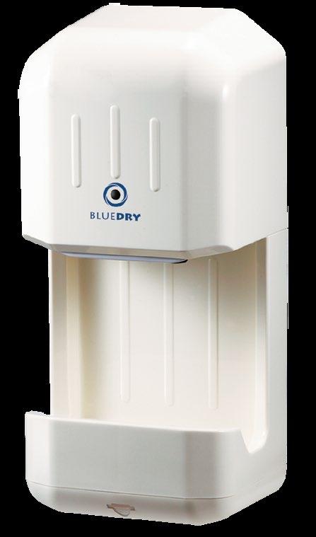 BlueDry - BD88 SILVER WHITE Using a series of high speed jets for fast and thorough 10 second hand drying.