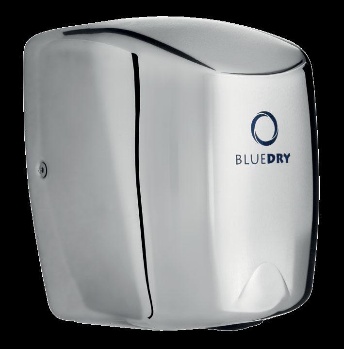 HEAT CONTROL This BlueDry hand dryer gives you the option to have the heater element turned on or off.