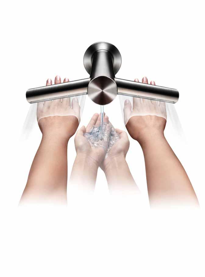 Wash and dry hands at the sink With Airblade technology in a tap, hands can be dried at the sink in 12 seconds. There s no need to move to a separate drying area.