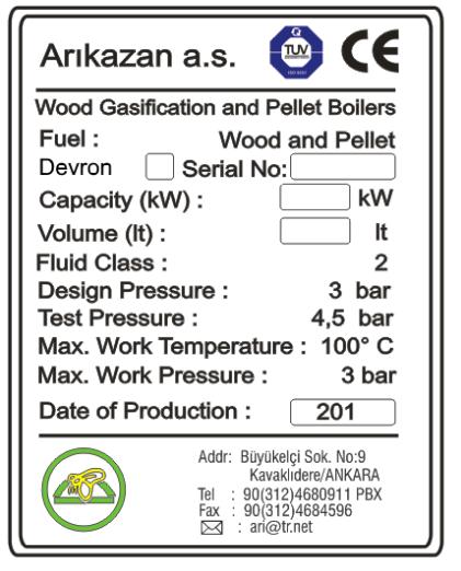 13. BOILER NAME PLATE COMMISIONING DATE : /.