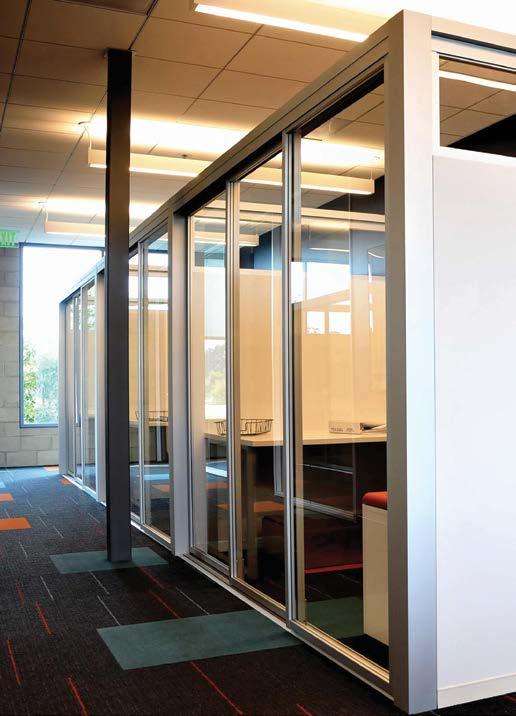 partitions available with flexible track, glass and frame options.