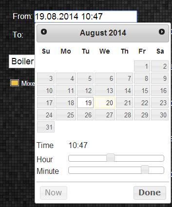 and time in a calendar). Confirm with Done.