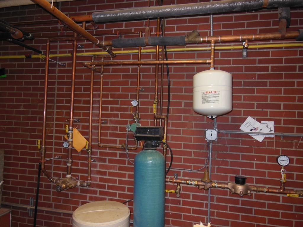 Re-piping of the existing domestic hot water heater