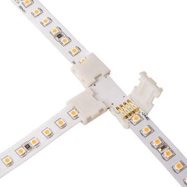 Snap & Light accessories 1.88" (4.8cm) Snap & Light T-Connectors Snap & Light T-Connectors join and conduct power to three sections of white or RGB Soft Strip in a T-shape. 1.24" (3.