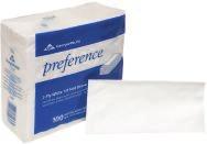 Inner poly-packaging for protection against spills and moisture. Open 9 1 2 x 9 1 2 ; folded 4 3 4. x 4 3 4. 1 4 fold. 500 napkins per bag. 8 bags (4000 napkins) per case. P 960-19 ase 38.76.