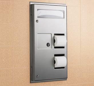 Toilet Compartment Accessories DESIGNER S NOTES: 1. Partition-mounted units B-3471, B-3571 with one side flush to partition of Barrier-Free compartment have toilet tissue on left when facing unit. 2.