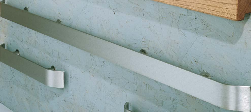 The 1 1 /2" handrail can have ends returned toward the wall or straight end caps. As an upgrade, we also offer the handrail in 2" (51). The 2" handrail comes with straight end caps only.