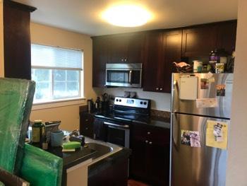 1. Kitchen Room Kitchen Walls and ceilings appear in good condition overall. Flooring is laminate. Accessible outlets operate. Light fixture operates.