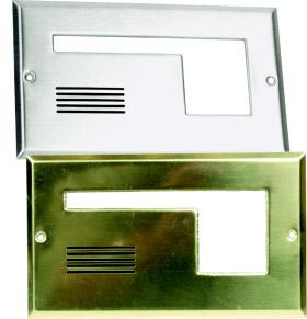 Hardware Options D54B/D54C Flush Mount Kits Back box and polished brass or stainless steel