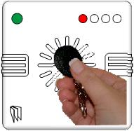 Using an External Proximity Reader Setting your EURO panel with the External Proximity Reader Present a valid tag to the reader and then remove it. The GREEN LED will come on.