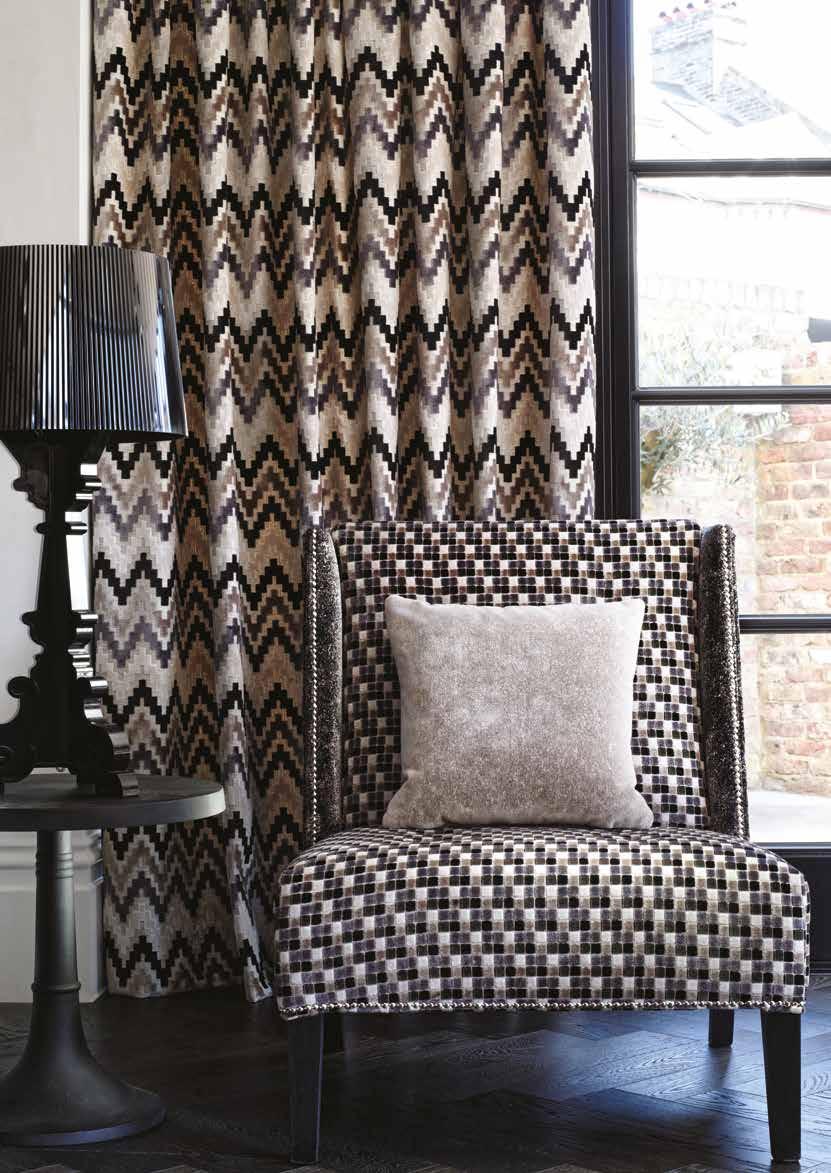 Manhattan Collection Shimmering dual-purpose velvets in four sophisticated designs.