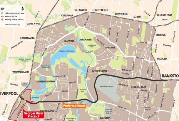 was originally presented in the Submission to Sydney Metro: Bankstown to Liverpool Extension prepared on behalf of Coronation.