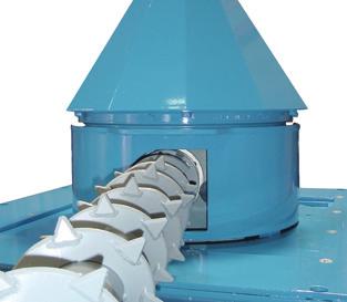 Turbomat Horizontal screw discharge unit Solid construction to withstand extremely high feed loads when feeding from high silos.