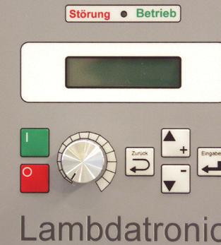 Systematic convenience Feature: Lambdatronic H 3000 control Advantages: optimum combustion control adjusts to different fuel characteristics remote maintenance (optional) The Lambdatronic modular
