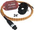 Can be extended by adding additional 8' extensions. RMA-F008-SEN Alert triggered when sensor is activated or power lost. Flood cable can be extended by 8' lengths.