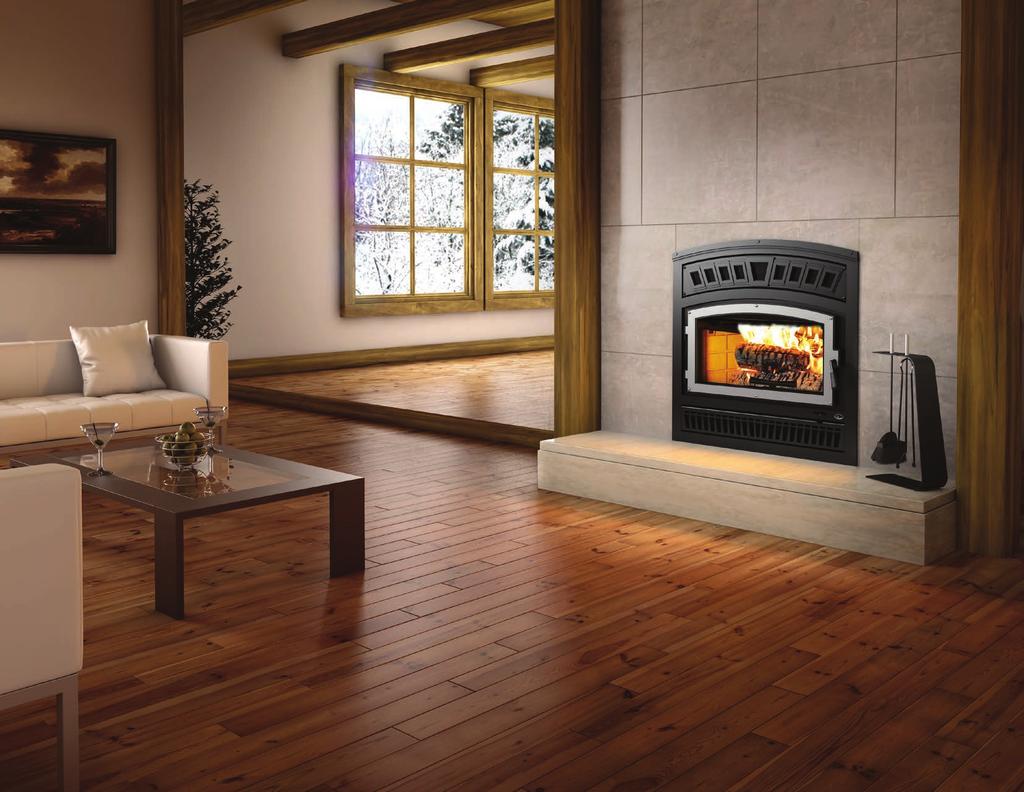 Performance fireplace with "Victoria" style faceplate and brushed nickel plated
