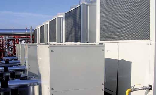 Chilled water supply to fan coils When some old chillers needed replacing at the end of their operational lifetime, ECO Gs with Water Heat Exchangers enabled the project to be carried out in stages