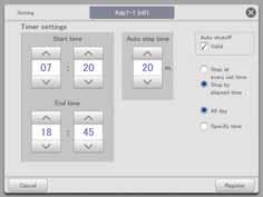 Outdoor demand input and timer settings possible Indoor can be set at ±1 C/ ±2 C or thermostat OFF Indoor