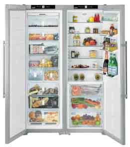 Side-by-Side fridge-freezers SBSes 88 Plus SBSes 7165 Plus SBSes 75 SBSes 76 SBSes 75 Energy effi ciency class Energy consumption in 65 days / h ¹ Total net capacity Fridge compartment Including
