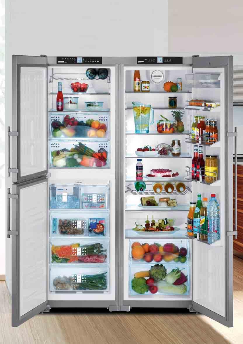 SBSes 75: The Side-by-Side fridge-freezer with extra large BioFresh compartment Apart from a spacious refrigerator compartment, the Side-by-Side fridge-freezer SBSes 75 also offers two large BioFresh
