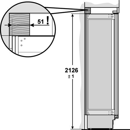 2. Attaching alternative anti-tilt device Important note: If the anti-tilt brackets cannot be securely attached, a wooden beam can be used above the appliance as an alternative anti-tilt device.