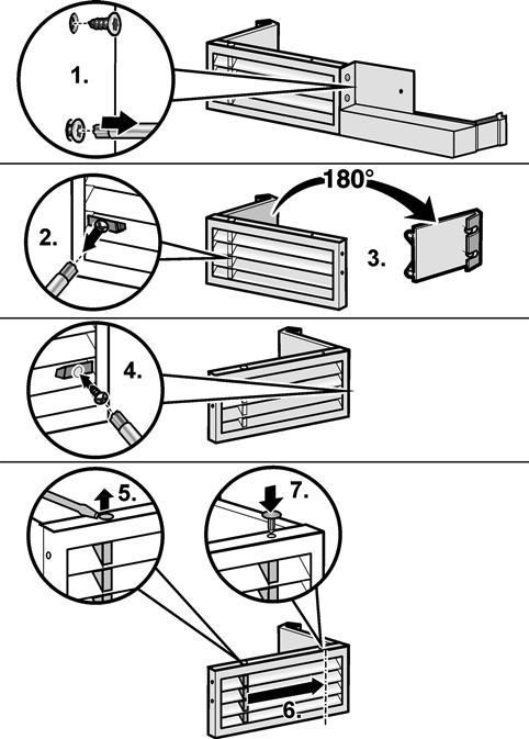 6. Re-attach ventilation grille