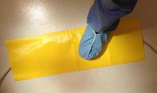 Cord Floor Strip Durable, disposable safety strip designed to cover cables and cords on the OR floors thereby reducing the risk of staff tripping hazards and injuries Adhesive strips on