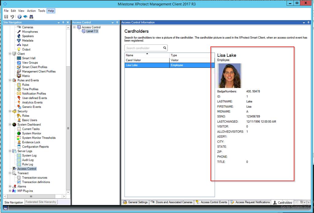 OnGuard allows customization of the Cardholder UI in their System Administration application.