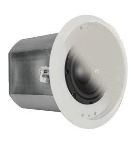 KLIPSCH DISTRIBUTED AUDIO IN-CEILING Tractrix Horn loaded for clear sound in any location Front access, high quality multi-tap transformer with 8-ohm bypass Tile bridge included For pendant