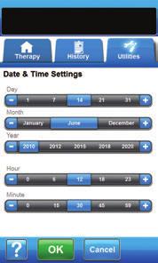 Date & Time Settings Screen Use the Date & Time Settings screen to set the current date and time. 1. Select the Utilities tab (page 181). 2.