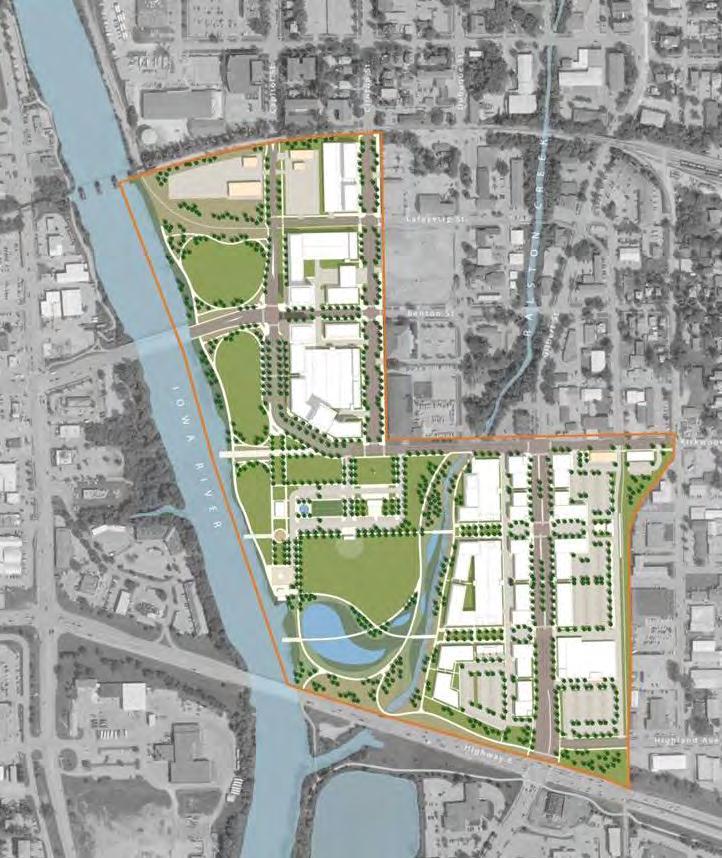 the Iowa River to a public waterfront park Funding secured