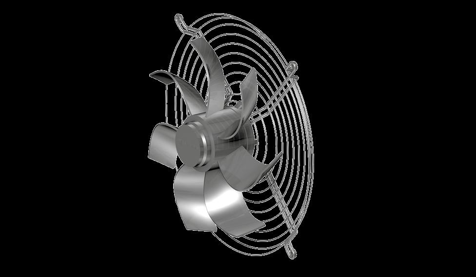 Diagonal-blade fan, IP 54 Heat exchangers