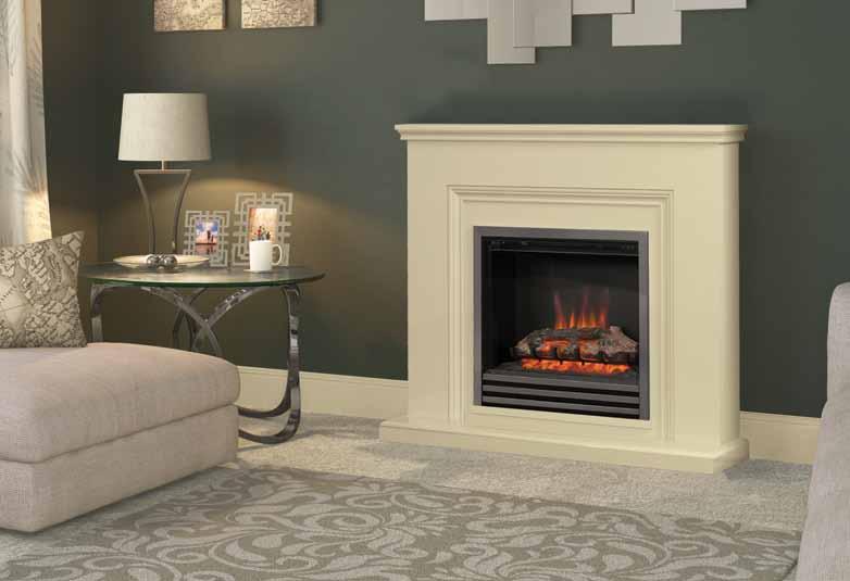 Westcroft 48 Electric fireplace in Soft White painted finish