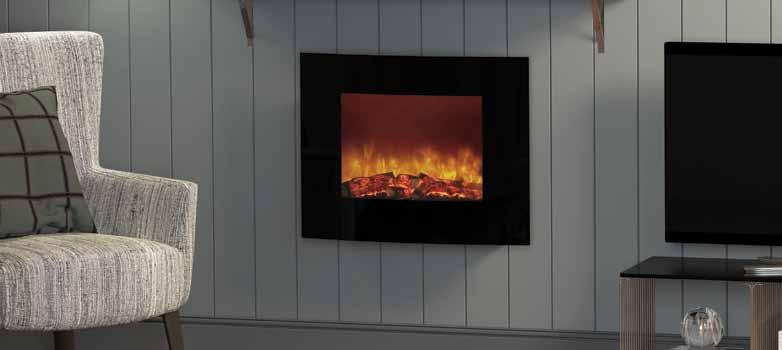 Complete with remote control and LED back lighting Height 500 x Width 640 x Depth 150 mm Black Glass NEW