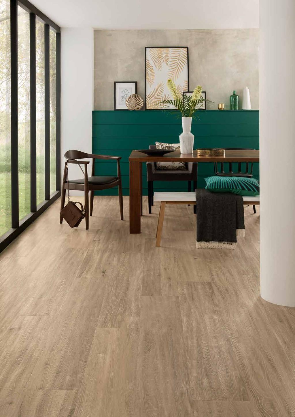 Neutral Oak offers a truly authentic wood floor look, ideal
