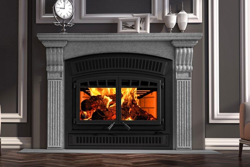 HE350 < EPA 4.5 g/h SKU # VWFHE350 <<< WOOD FIREPLACE The luxurious effect created by this fireplace is just as impressive as its heating capacity.