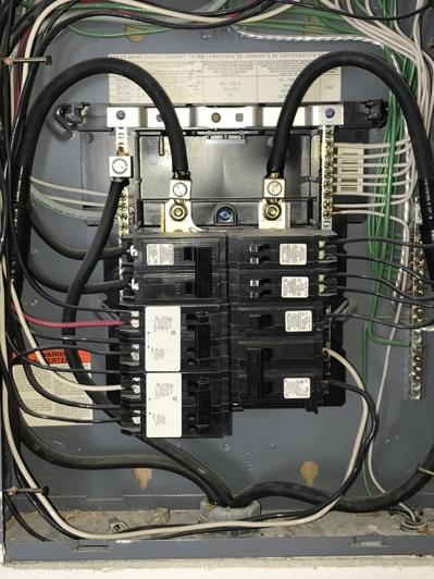 Wiring sizes conform to breaker sizes overall.