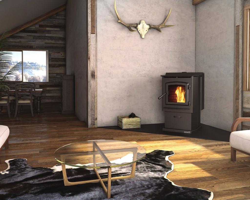 Pellet stoves contemporary design for