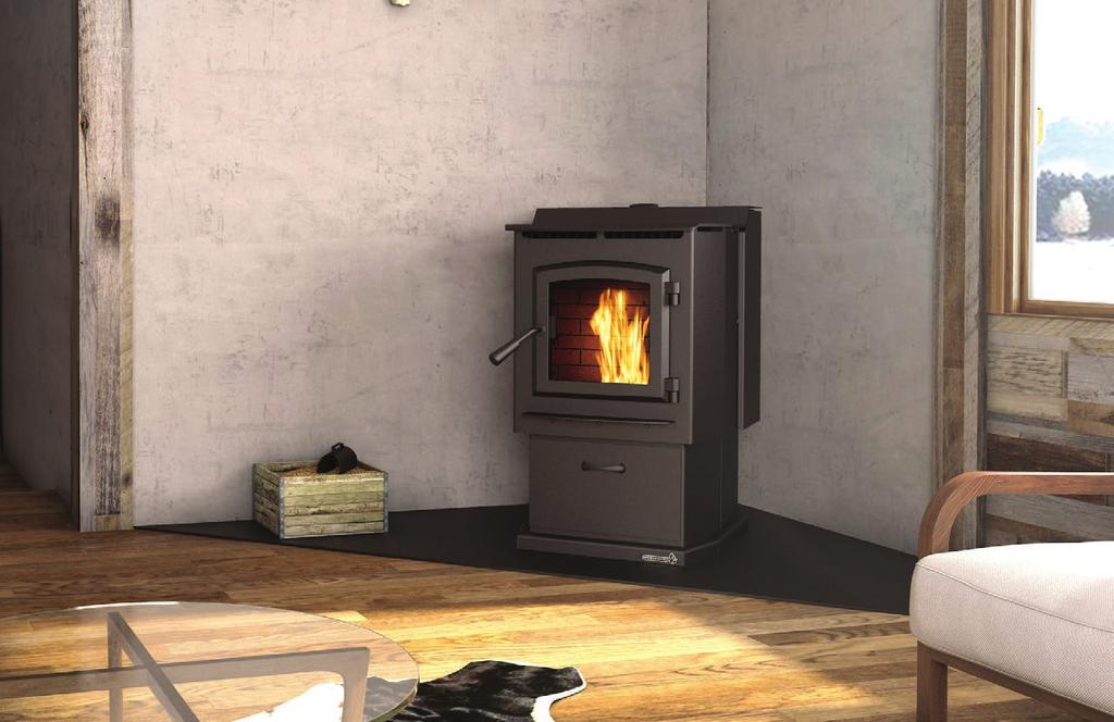 cambridge # EP00075 More than a heating solution; a natural choice! Want environment-friendly and efficient heating? Think ecology and sustainable development with the Cambridge pellet stove.