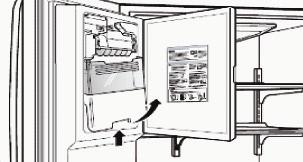 2 st STEP (Ice-detecting sensor Diagnosis) 1. Remove Ice bin from compartment 2. Close the left door (Door switch pushed) 3. Wait for 3min. 4. Freezer door stays open 5.
