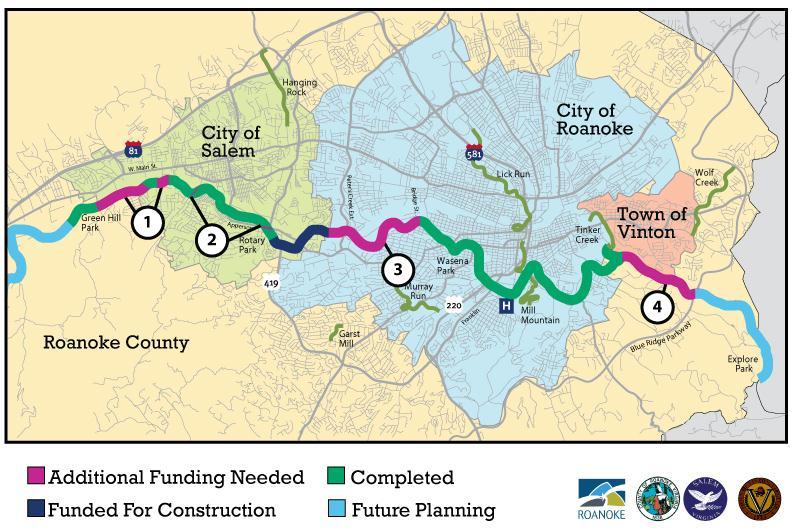Finish Roanoke River Greenway from Green Hill Park to the Blue Ridge Parkway Regional Surface Transportation Program Application 1.