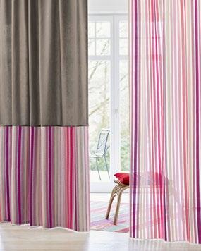 Woven stripes, transparent fabric, multicoloured, leno weave 100% PES, double fabric width (310 cm), five colours HAPPY COLORS 3 4 5 Loud and bright colours bring positive and joyful vibes into your