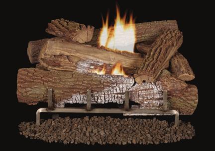 THE MEGA-FLAME OUTDOOR Series boasts a triple burner to achieve the look of a real wood fire!