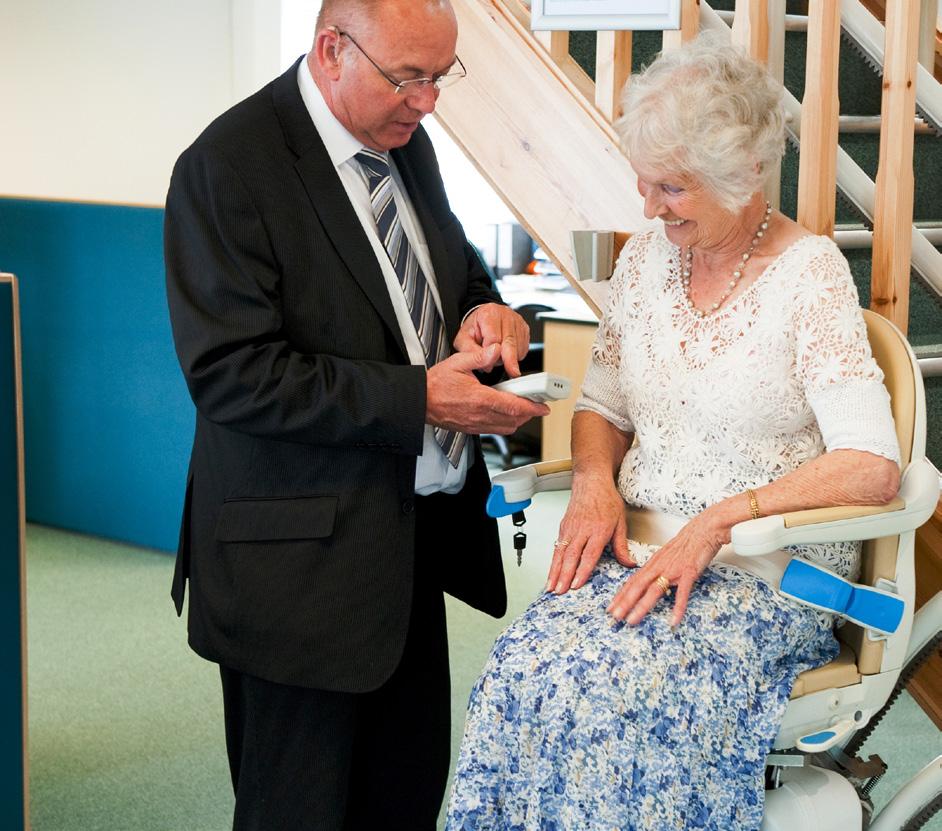 There is always a professional stairlift advisor on hand to explain the various features of the equipment on display and you may try as many as you wish.