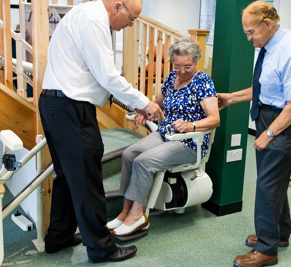 Stairlifts can make a real difference! Why struggle up and down your stairs everyday when a stairlift can alleviate the effort and risk of hurting yourself.