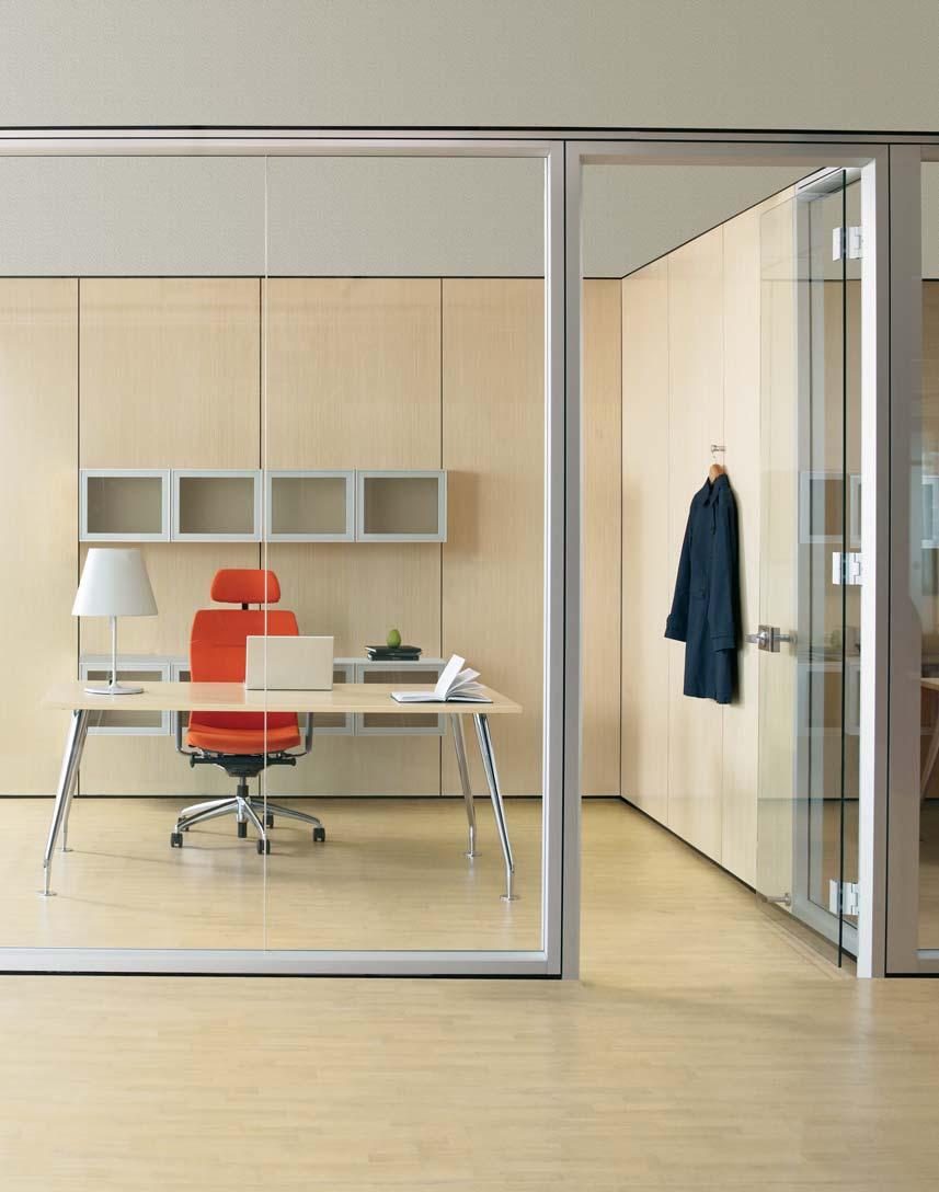 Integration Optos walls can be used in any office environment, integrating with building architecture and
