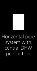 DHW horizontal pipe system Heat loss