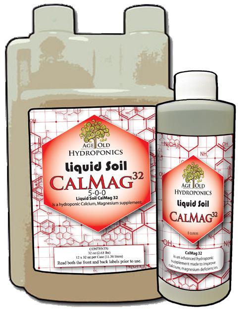 Use CalMag 32 in your hydroponic systems to prevent and treat a calcium and magnesium